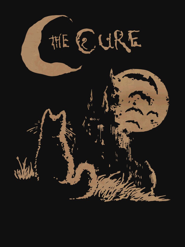 The Cure Cat Moon 90s Alt Indie Rock Band For Men For Women Cat Lover Shirt