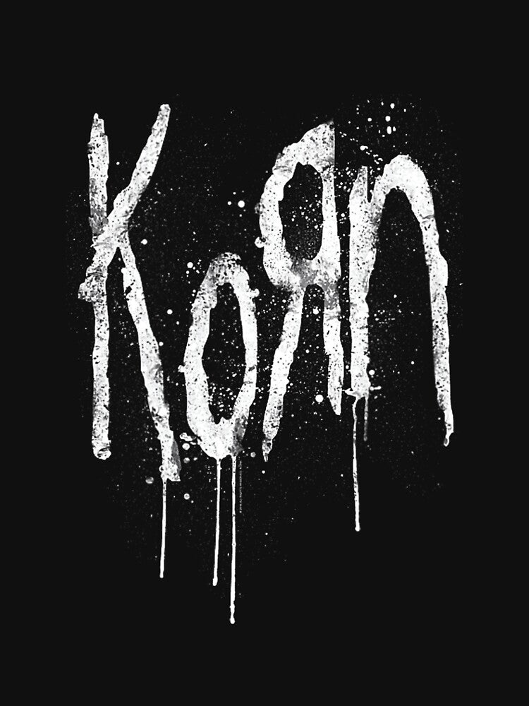 Korn Logo Distressed Rock Band Graphic Design Shirt