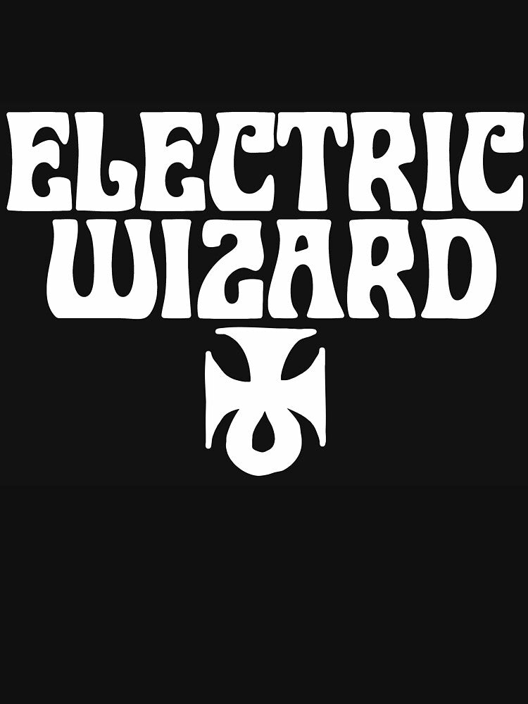 Electric Wizard Ankh Stoner Doom Metal Band Name JUST WHITE Shirt