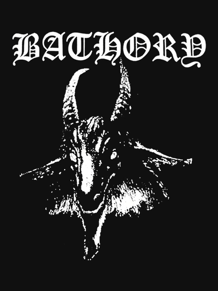 Bathory Band Vintage Goat Black Metal Shirt