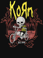 Korn Nu Metal Band Skeleton Bike Ride Vintage Rock Shirt