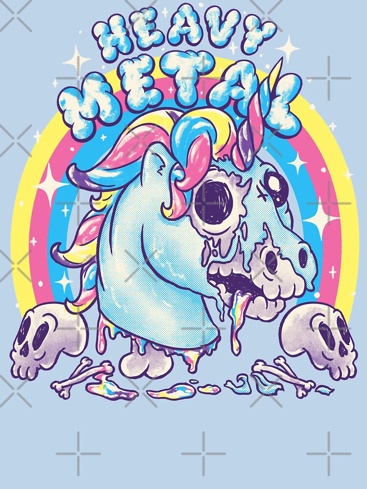 Heavy Metal Unicorn Funny Cute Dead Unicorn Skull Death Thrash Doom Shirt
