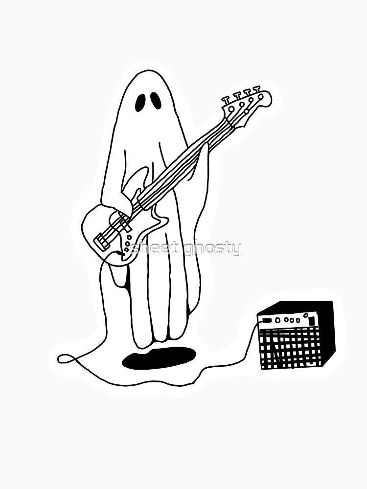 Sheet Ghost Playing Bass Shirt
