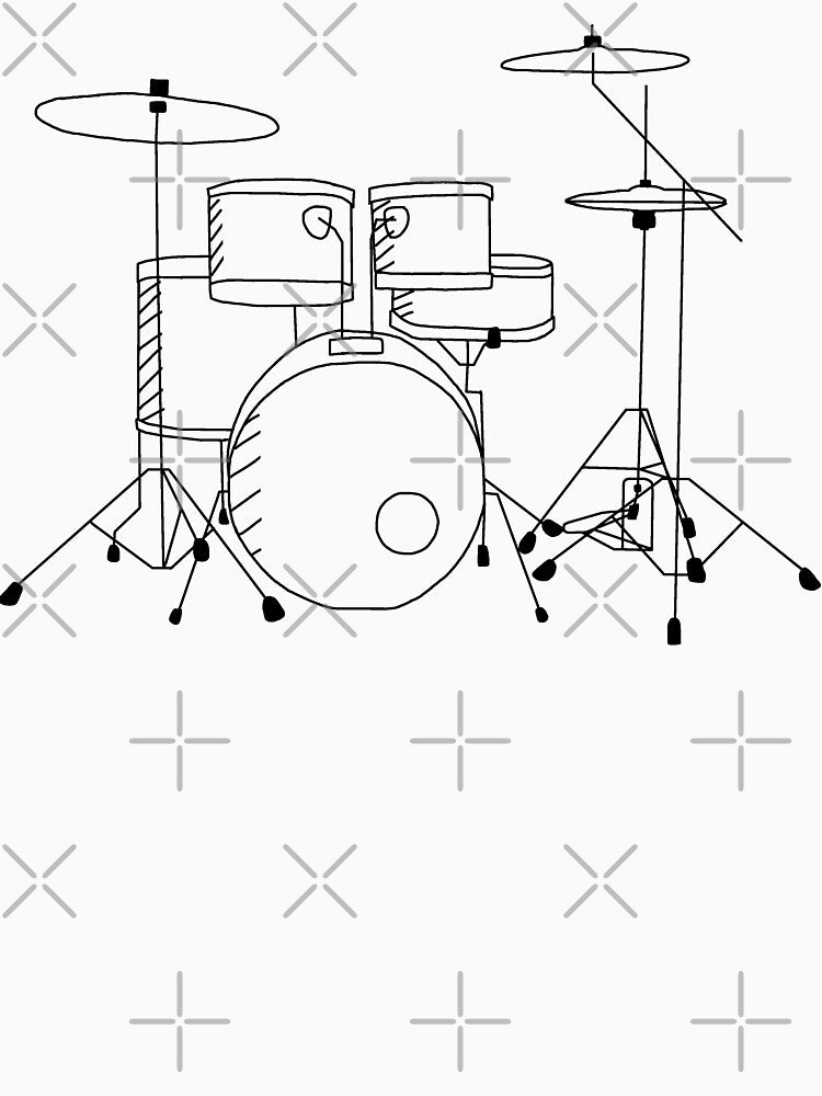 Black And White Drum Set Shirt