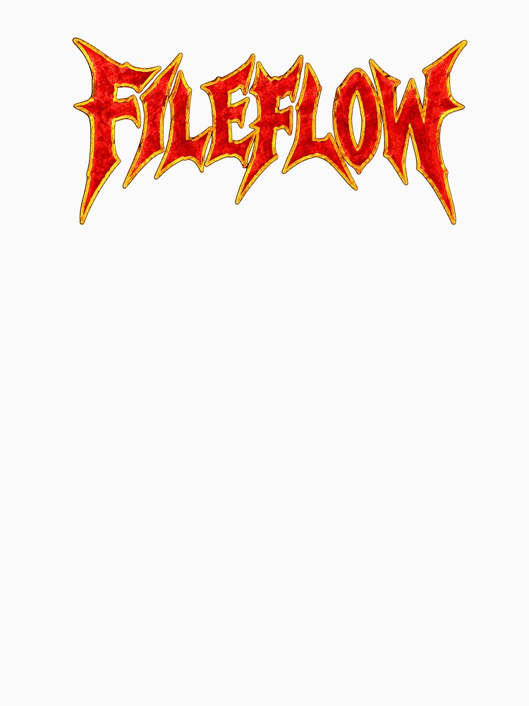 FILEFLOW Red Gothic Metal Typography Y2K Streetwear Shirt