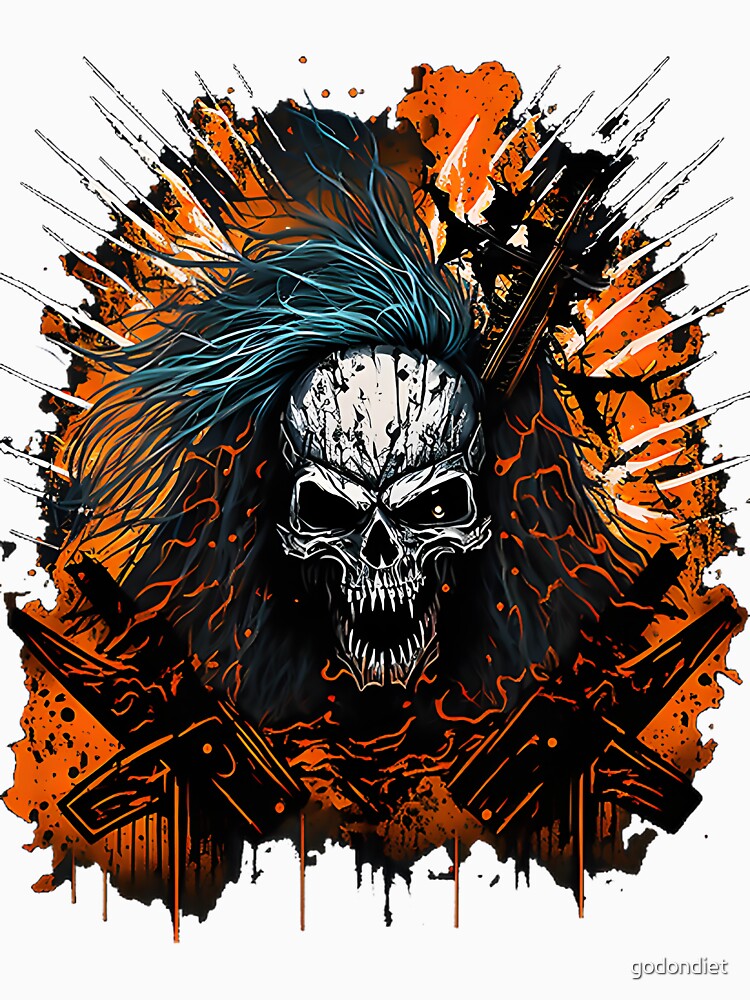 Heavy Metal Music Inspired Graphic Design Featuring Bold And Edgy Shirt