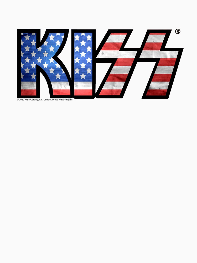 KISS Logo - American Flag Shirt