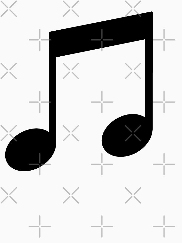 Music Notes - Minimalist Black Beamed Eighth Notes For Music Lovers Shirt