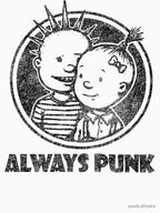 Always Punk Funny Vintage Punk Rock Kids Distressed Design Shirt