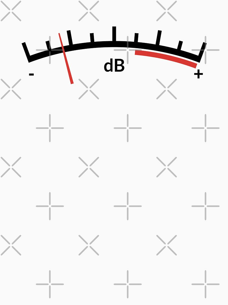 Decibels VU Meter Sound Engineer Minimal Graphic Shirt