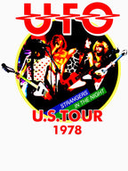 UFO Band Strangers In The Night 1978 Tour Graphic Shirt