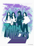 Thin Lizzy 70s Rock Band Graphic Collage Shirt