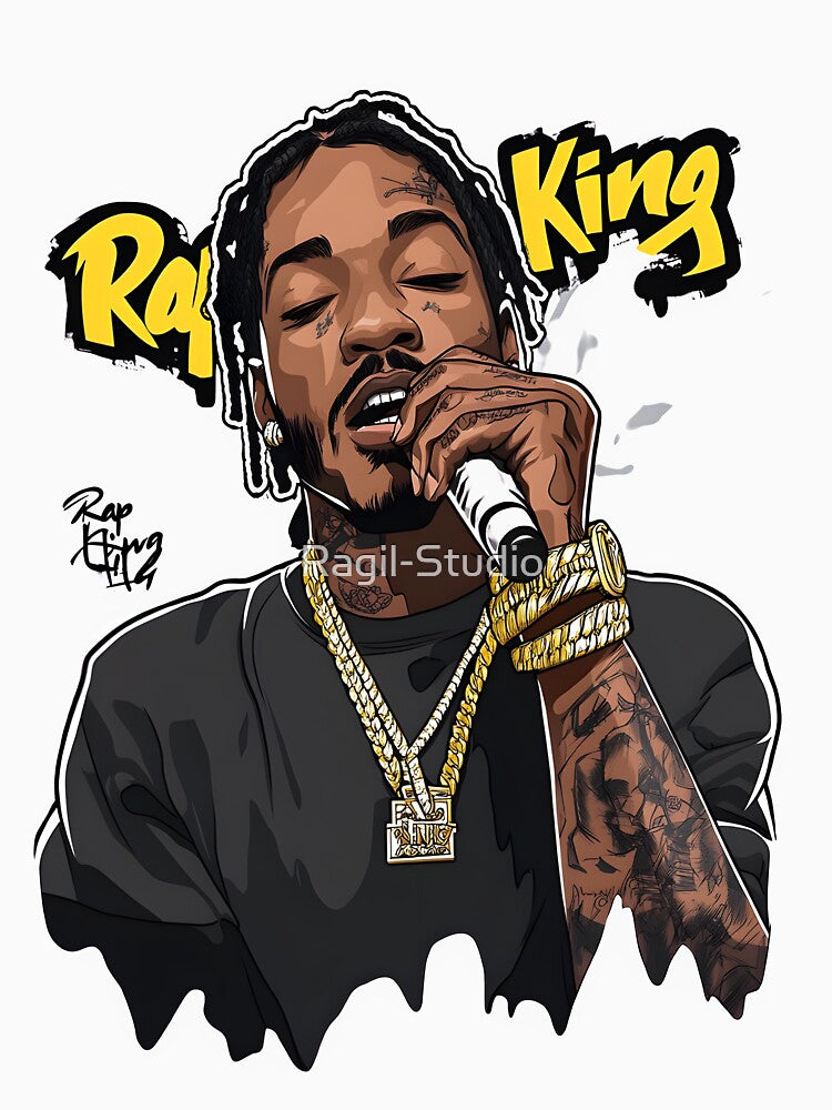 Rap King - Golden Microphone Shirt