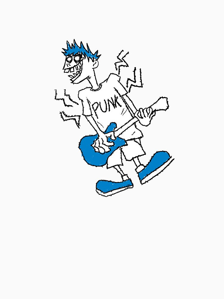 Noisy Punk Guitarist Raw Rock Energy Shirt