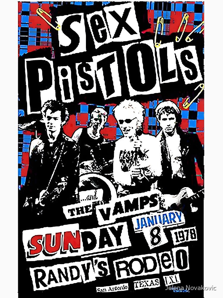 Vintage Punk Rock Band Inspired Wall Art Design Shirt