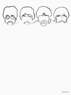 The Beatles One Line Drawing Art Print Shirt