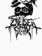 Black Silhouette Style Death Metal Band Shirt