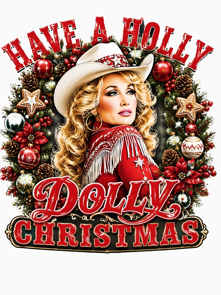 Country Music Queen Dolly Christmas Wreath Shirt