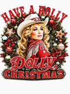 Country Music Queen Dolly Christmas Wreath Shirt