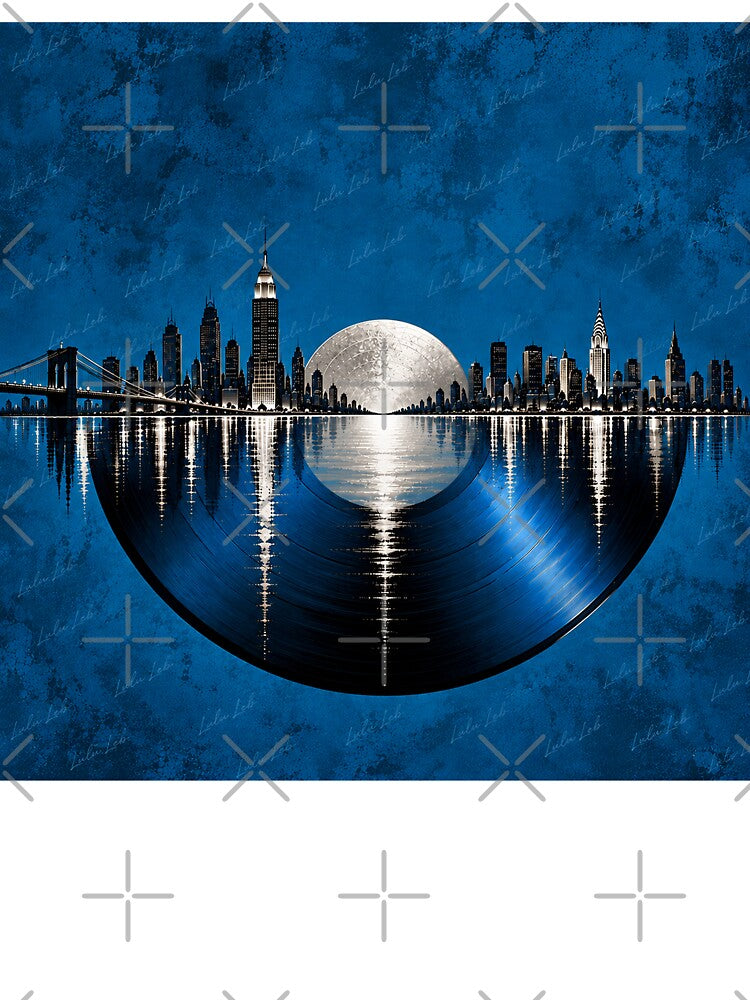 Endless Vinyl New York In Blue And Silver Shirt