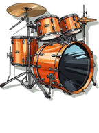 Colorful Drums Set For Drummer Shirt