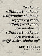 Wake Up Make Up - System Of A Down - Chop Suey Parody Shirt