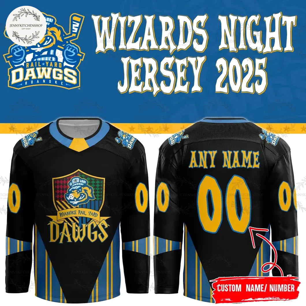Rail Yard Dawgs 2025-26 Wizards Night New Hockey Jersey