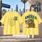 Rat Fink American Flag White T-Shirt