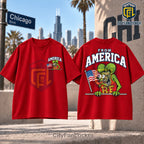 Rat Fink American Flag White T-Shirt