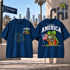 Rat Fink American Flag White T-Shirt
