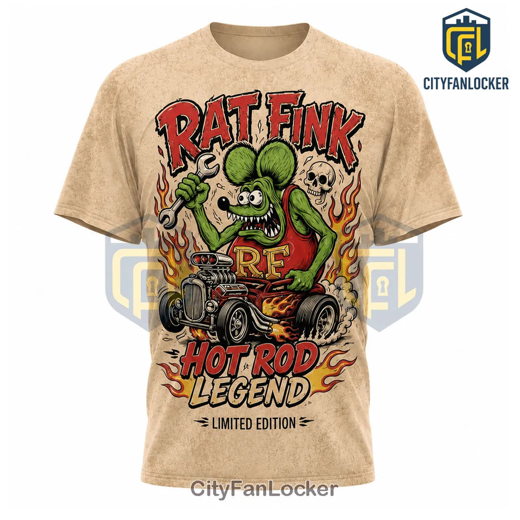 Rat Fink Hot Rod Legend Vintage Kustom Kulture T-Shirt