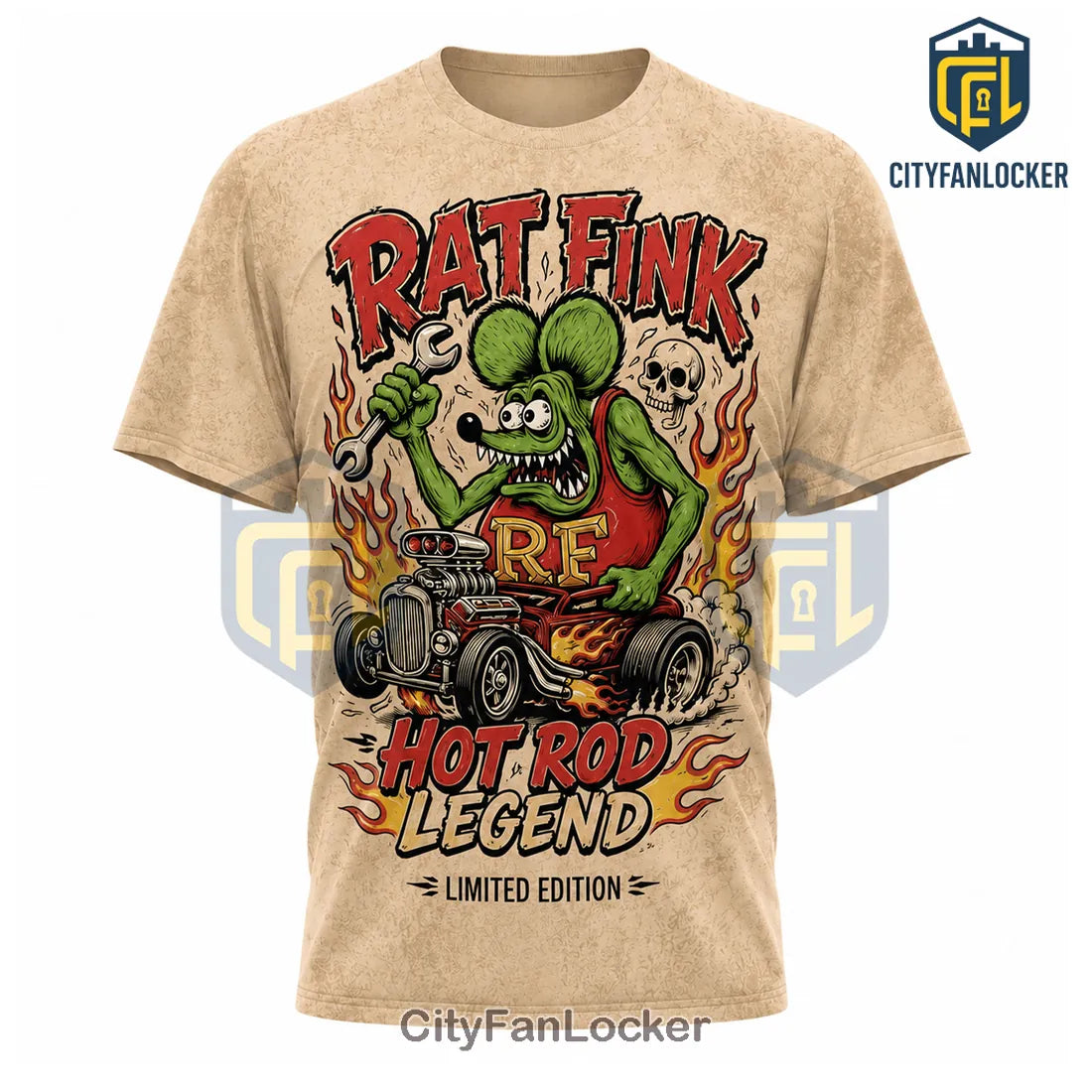 Rat Fink Hot Rod Legend Vintage Kustom Kulture T-Shirt