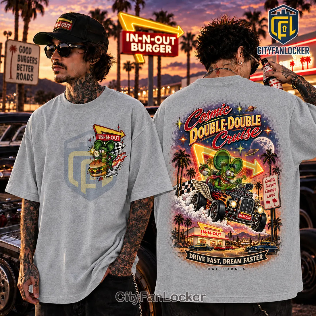 Rat Fink In-N-Out Burger Cosmic Cruise T-Shirt