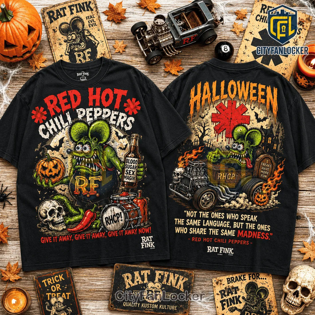 Rat Fink x Red Hot Chili Peppers Halloween T-Shirt