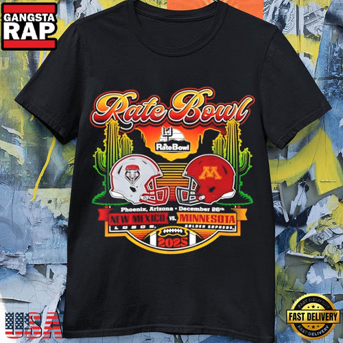 Rate Bowl 2025 New Mexico Lobos vs Minnesota Golden Gophers Horizon Matchup T Shirt