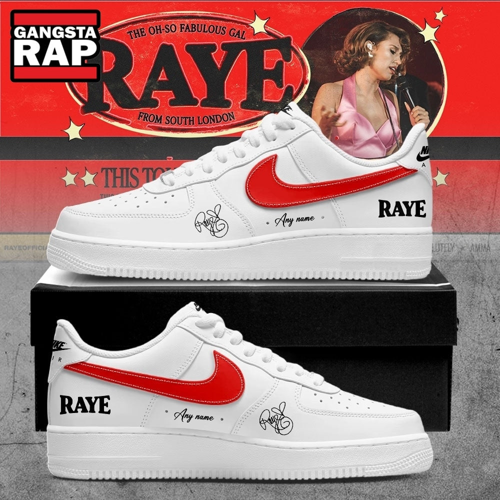 RAYE This Tour May Contain New Music Tour 2026 Custom White Air Force 1 Shoes , Music Trending Shoes