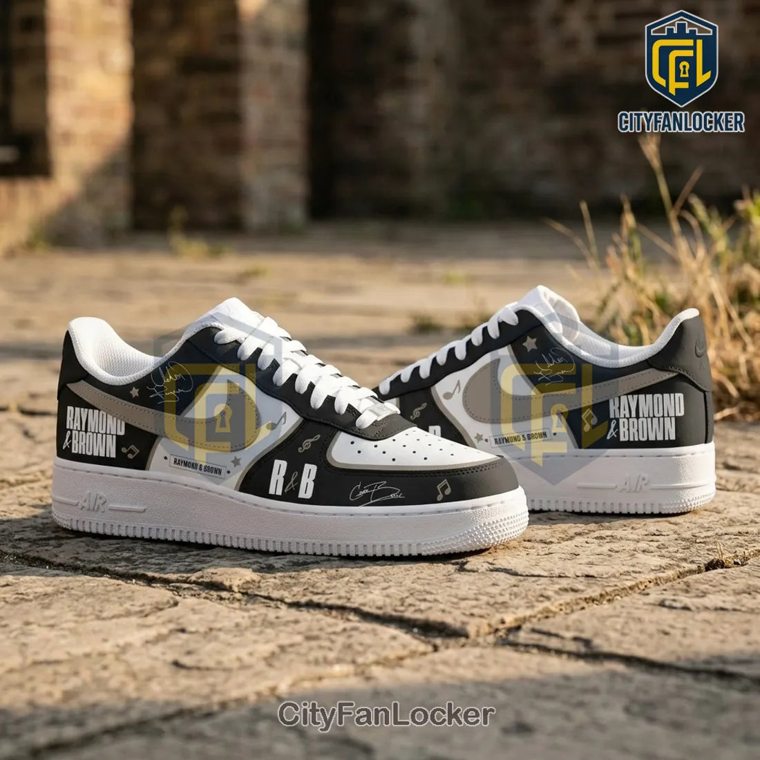 Raymond & Brown R&B Tour Limited Edition Black Air Force 1 Sneakers