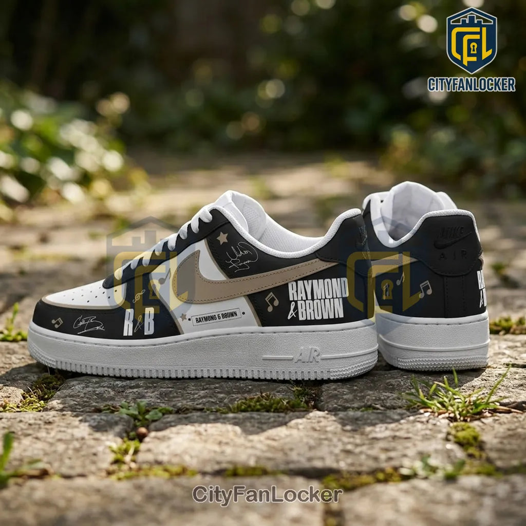 Raymond & Brown R&B Tour Limited Edition Black Air Force 1 Sneakers
