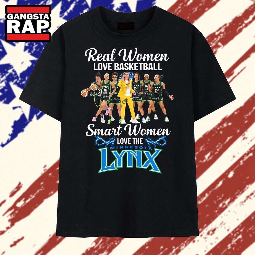Real Women Love Basketball Smart Women Love Minnesota Lynx T Shirt
