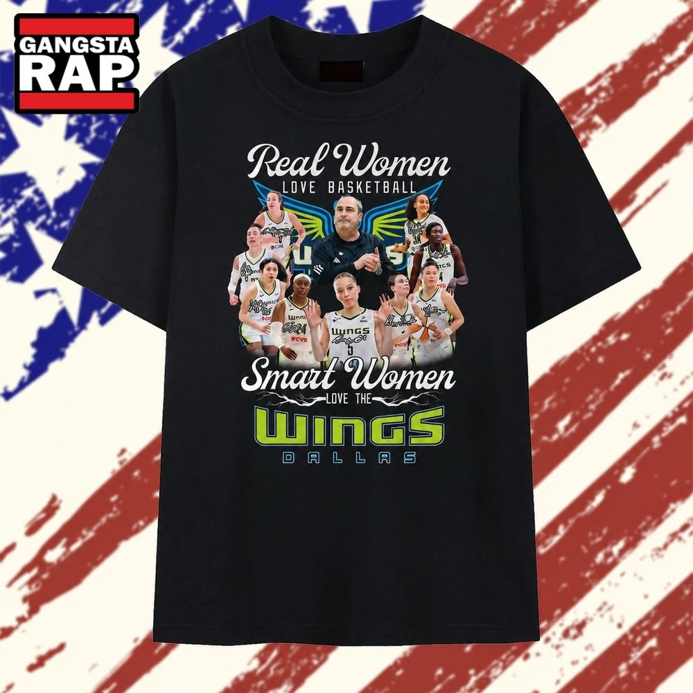 Real Women Love Basketball Smart Women Love The Dallas Wings 2026 T Shirt
