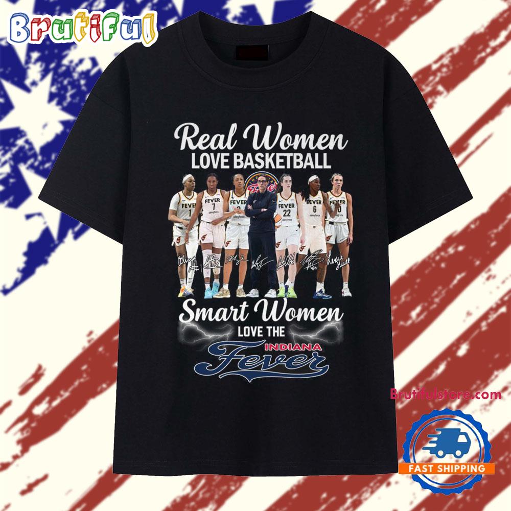 Real Women Love Basketball Smart Women Love The Indiana Fever 2025 T Shirt