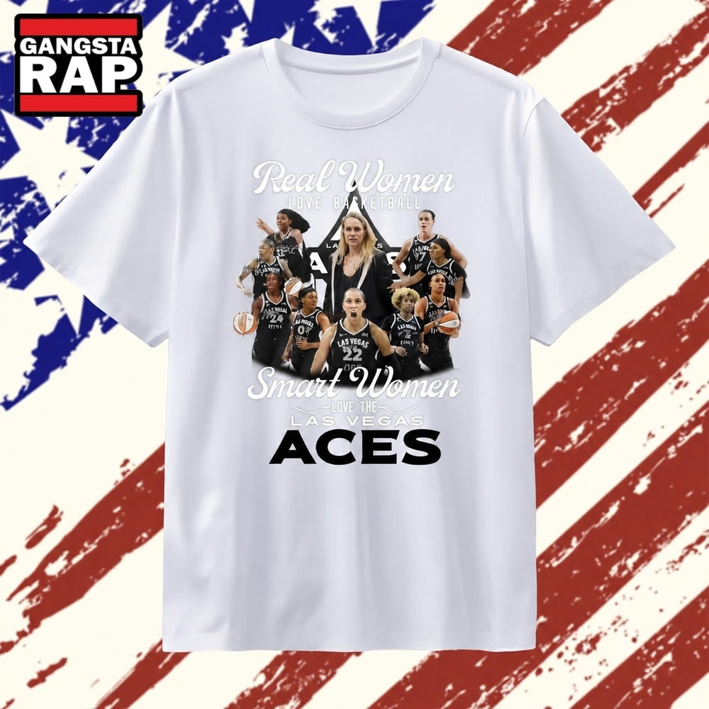 Real Women Love Basketball Smart Women Love The Las Vegas Aces 2026 T Shirt