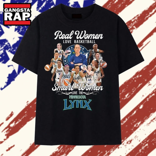 Real Women Love Basketball Smart Women Love The Minnesota Lynx WNBA T Shirt