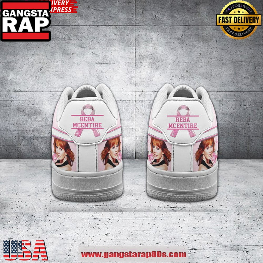 Reba McEntire Breast Cancer Awareness Air Force 1 Running Sneakers Shoes
