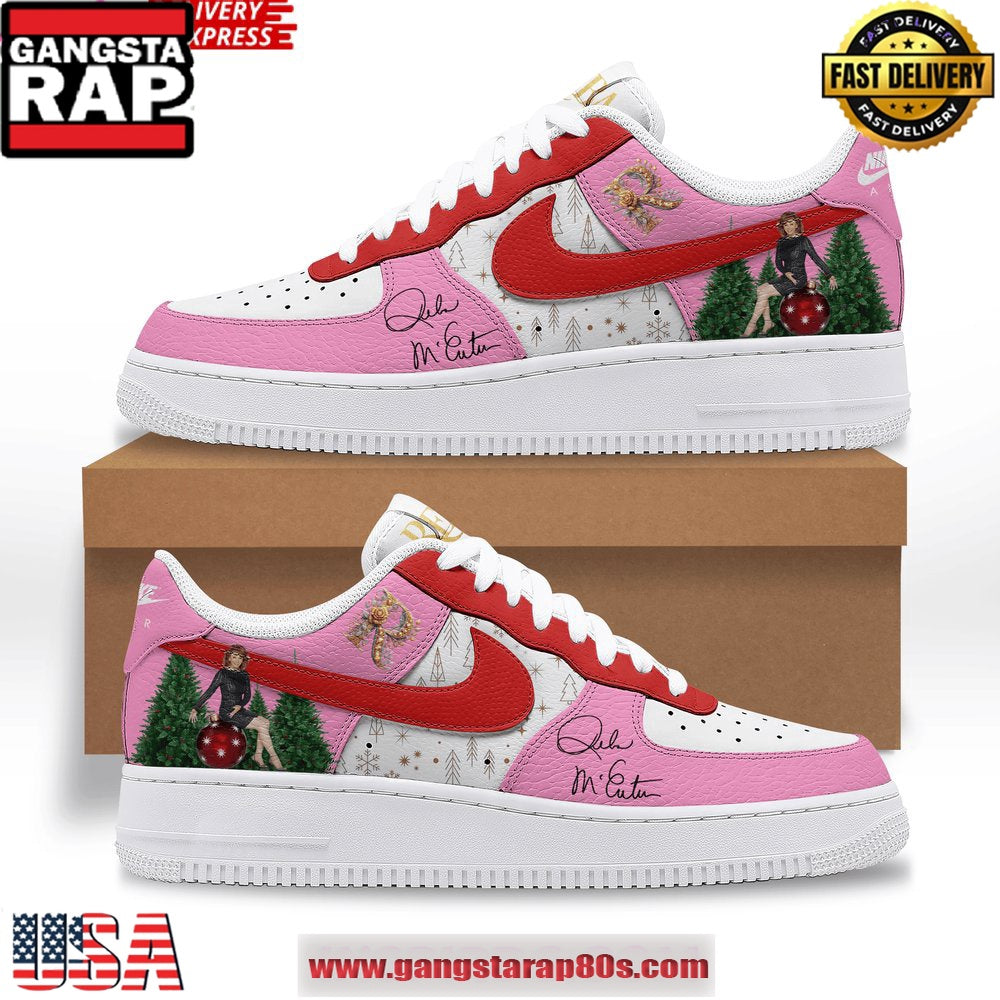 Reba McEntire Christmas Holiday Special Air Force 1 Running Sneakers Shoes
