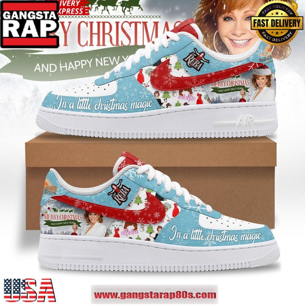 Reba McEntire Merry Christmas Limited Edition Air Force 1 Running Sneakers