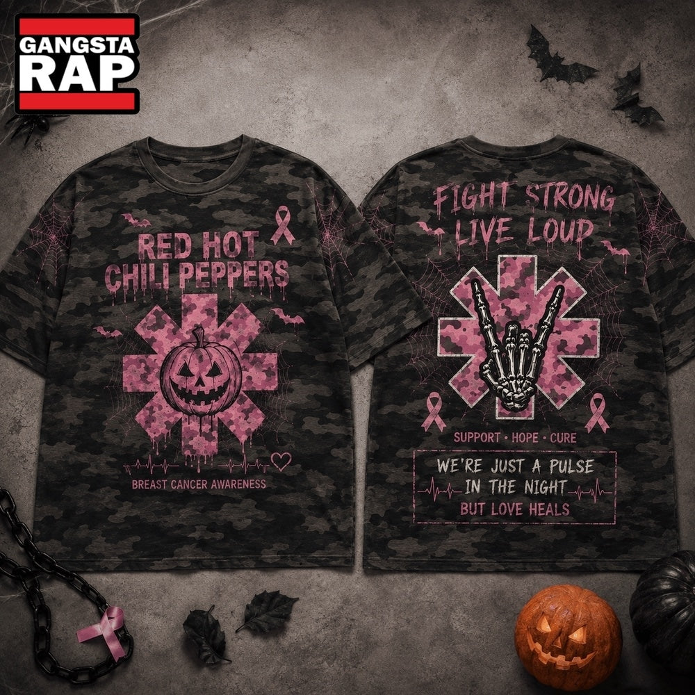 Red Hot Fight Club Halloween Camo Breast Cancer Awareness 3D Shirt