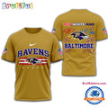 Red White And Baltimore Ravens 2025 Football 4th Of July 3D Shirt