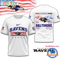Red White And Baltimore Ravens 4th Of July Independence Day All Over Print Shirt