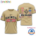 Red White And New Orleans Saints 2025 Football 4th Of July 3D Shirt